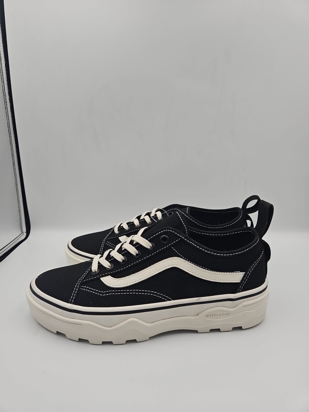 Vans Black and White Low Top Sneakers